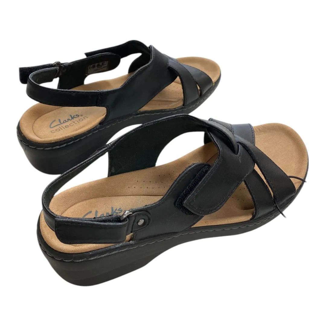 Sandals Heels Block By Clarks In Black, Size:8