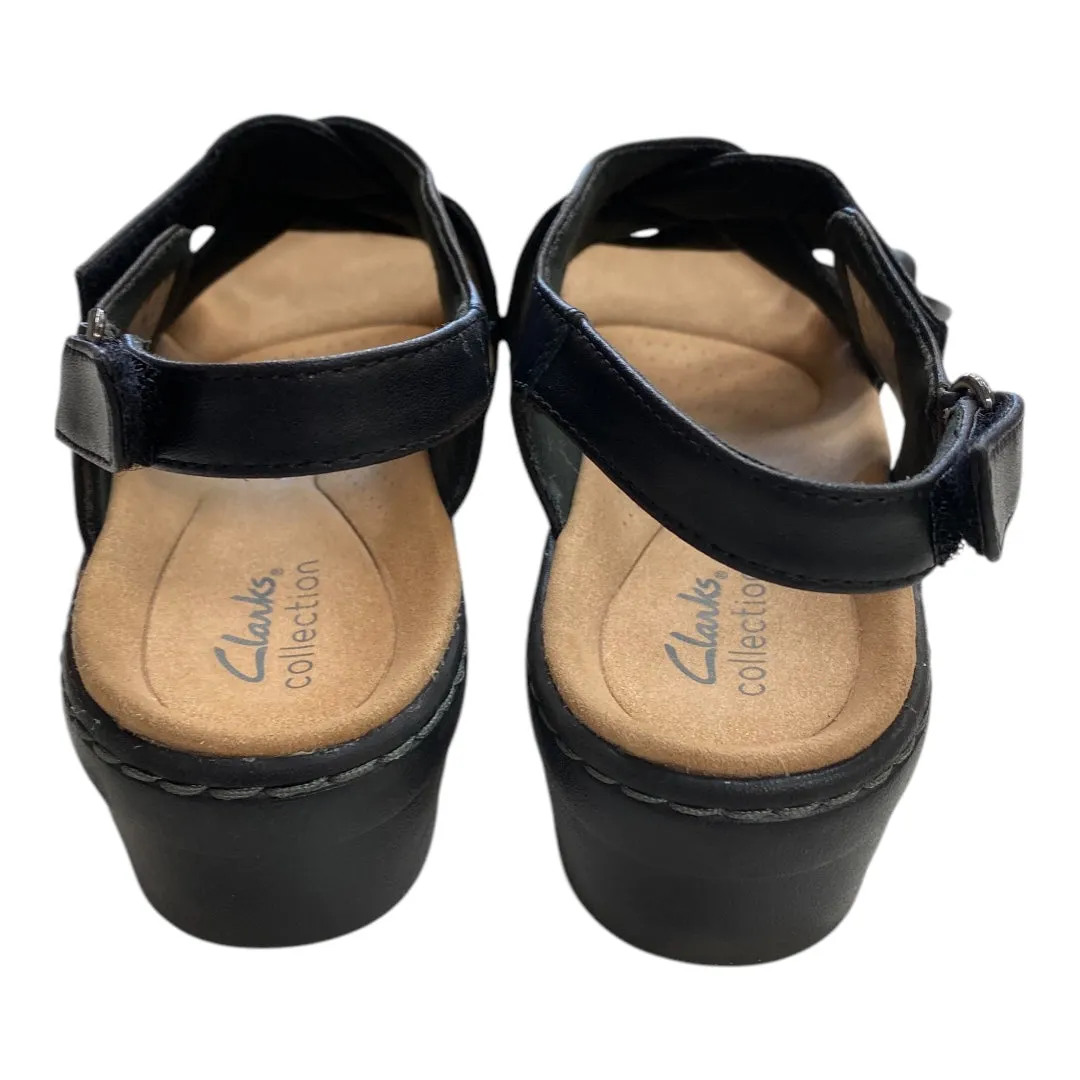 Sandals Heels Block By Clarks In Black, Size:8