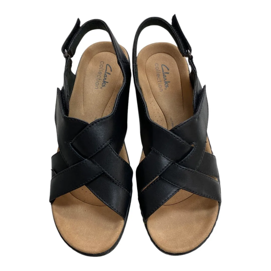 Sandals Heels Block By Clarks In Black, Size:8