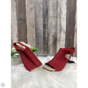 Sandals Heels Block By Clarks In Red, Size: 11