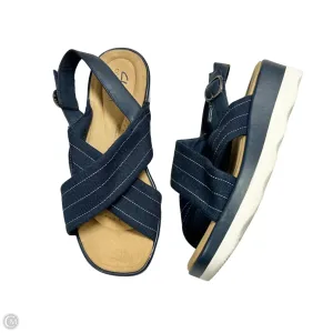 Sandals Heels Platform By Clarks In Navy, Size: 8.5