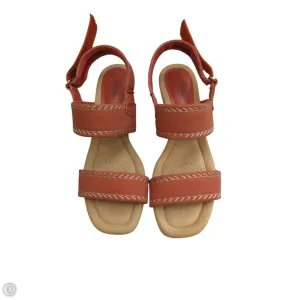 Sandals Heels Wedge By Clarks In Red, Size: 8
