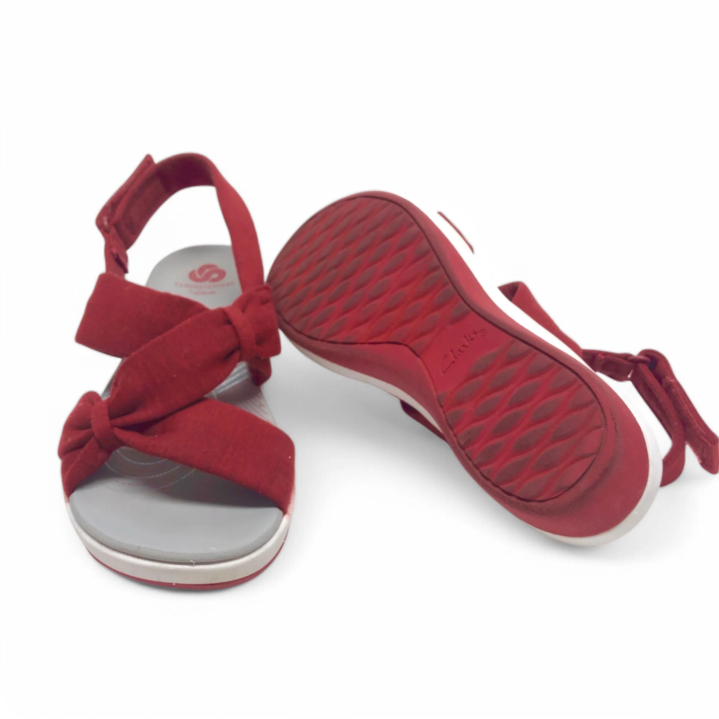 Sandals Sport By Clarks In Grey & Red, Size: 5.5