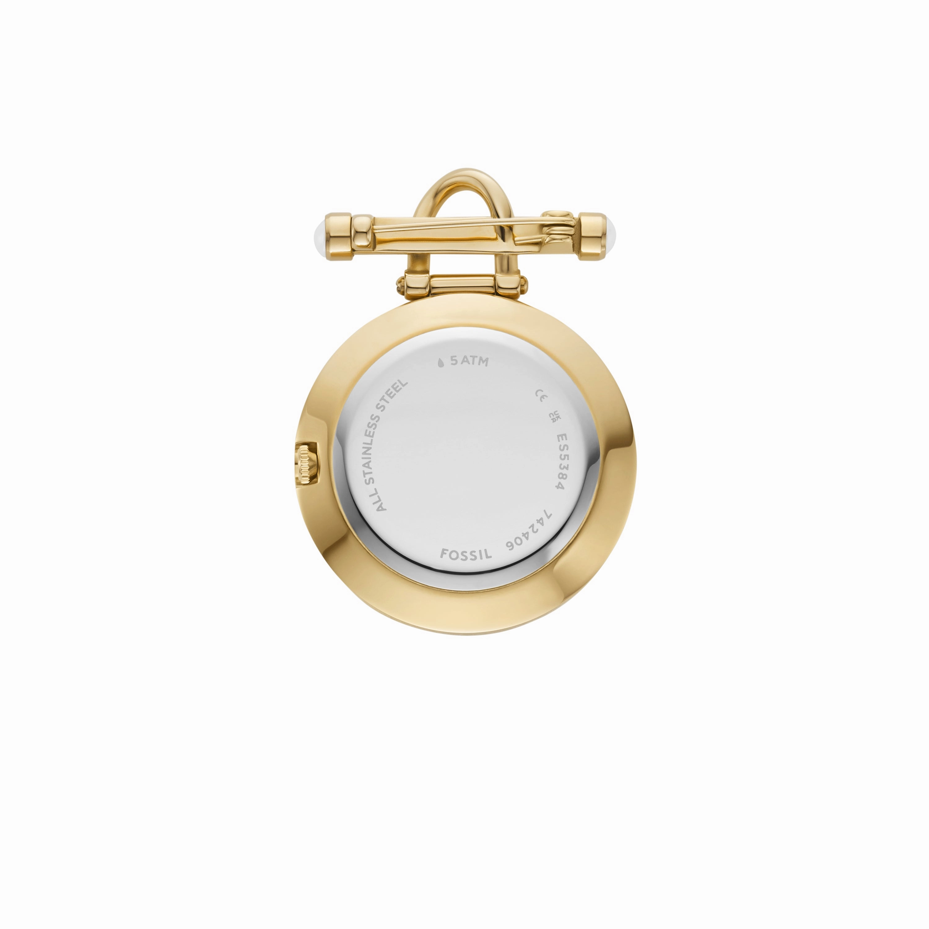 Scarlette Three-Hand Gold-Tone Stainless Steel Watch Brooch