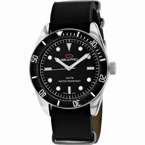 Seapro Men's Watch - Revival Quartz Silver Tone Case Black Leather Strap | SP0302