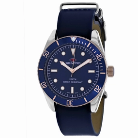 Seapro Men's Watch - Revival Quartz Silver Tone Case Blue Leather Strap | SP0303