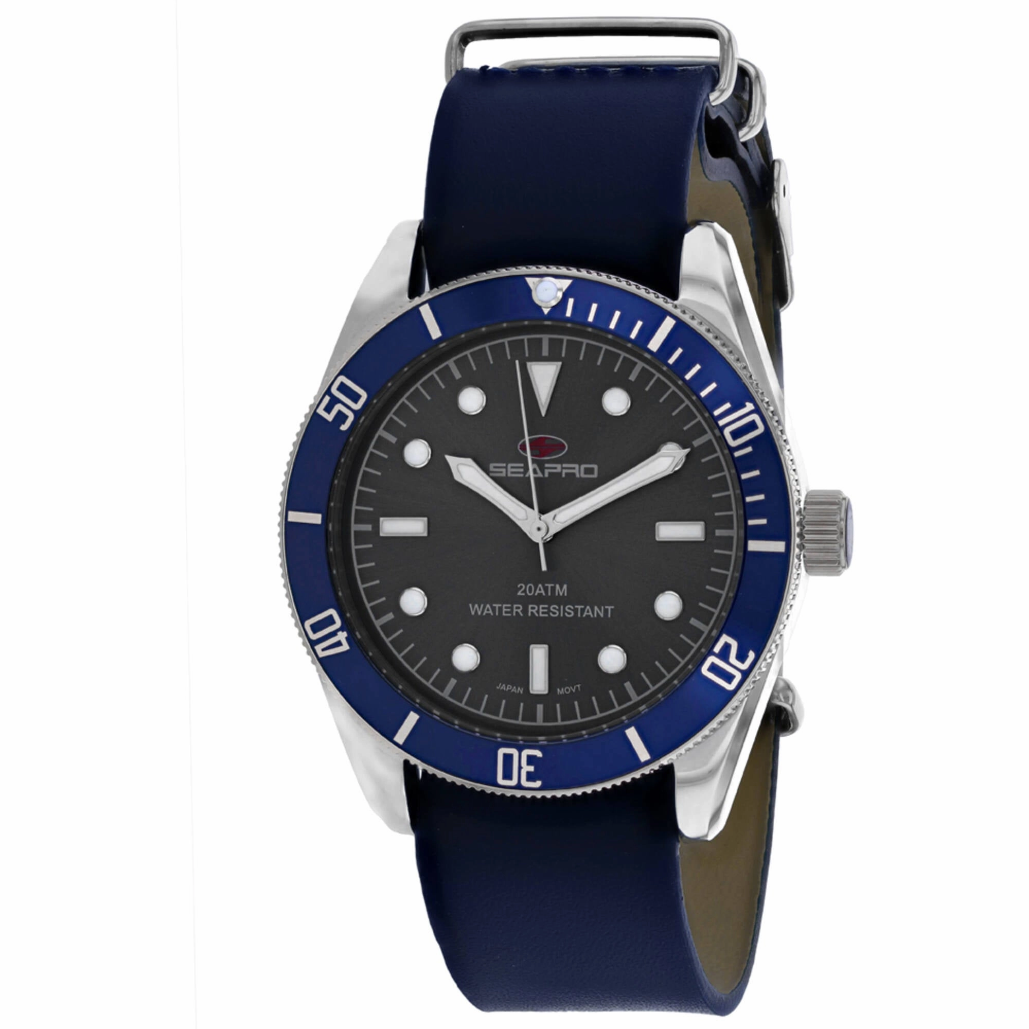 Seapro Men's Watch - Revival Quartz Silver Tone Case Grey Dial Blue Strap | SP0301