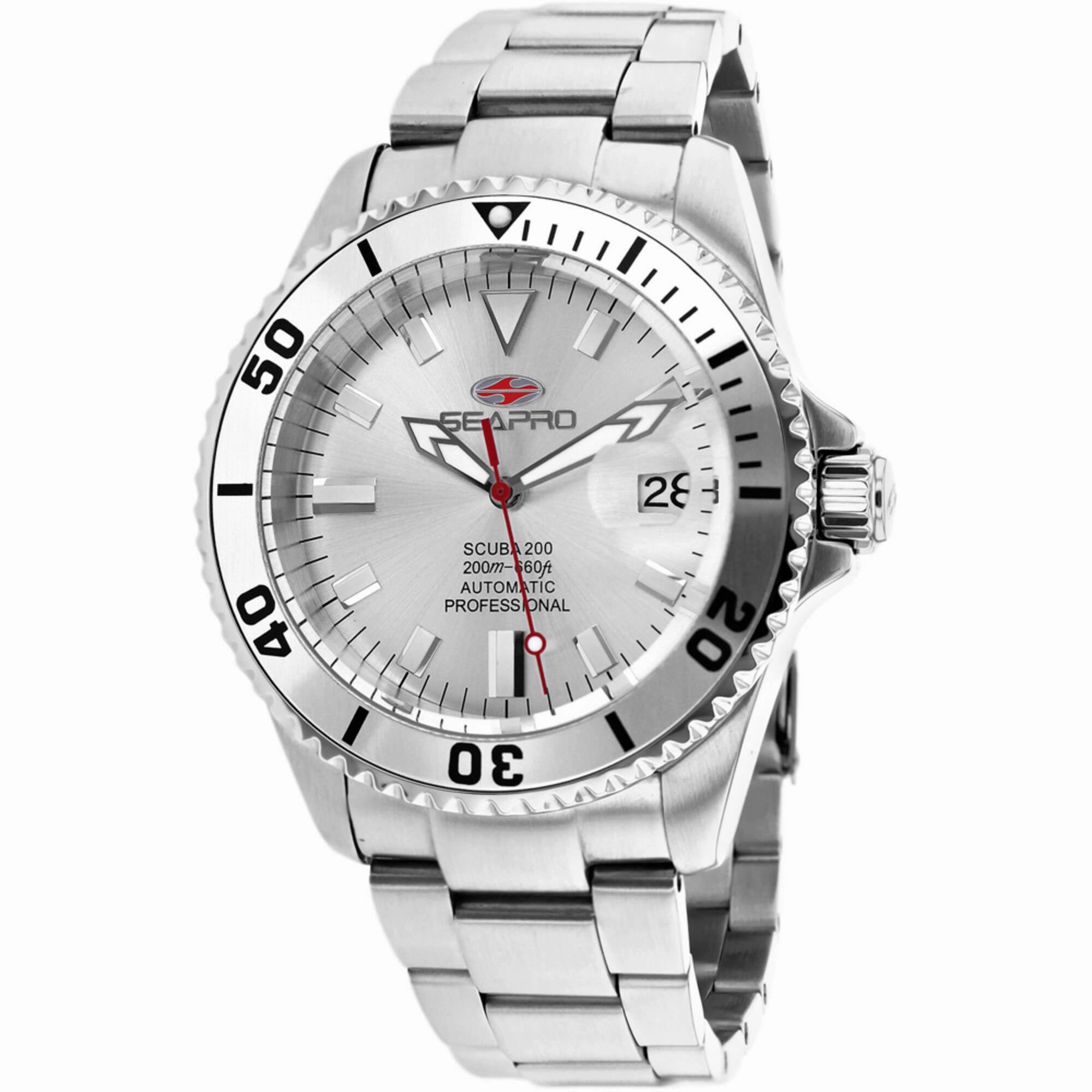 Seapro Men's Watch - Scuba 200 Automatic Silver Dial Steel Bracelet | SP4310