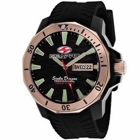 Seapro Men's Watch - Scuba Dragon Diver Quartz Black Dial Rubber Strap | SP8323
