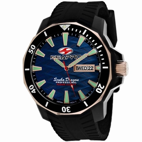 Seapro Men's Watch - Scuba Dragon Diver Quartz Blue Dial Rubber Strap | SP8322