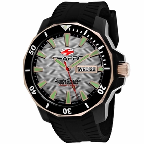 Seapro Men's Watch - Scuba Dragon Diver Quartz Silver Dial Rubber Strap | SP8321