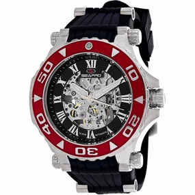 Seapro Men's Watch - Seaway Automatic Silver Tone Case Black Dial Strap | SP7751