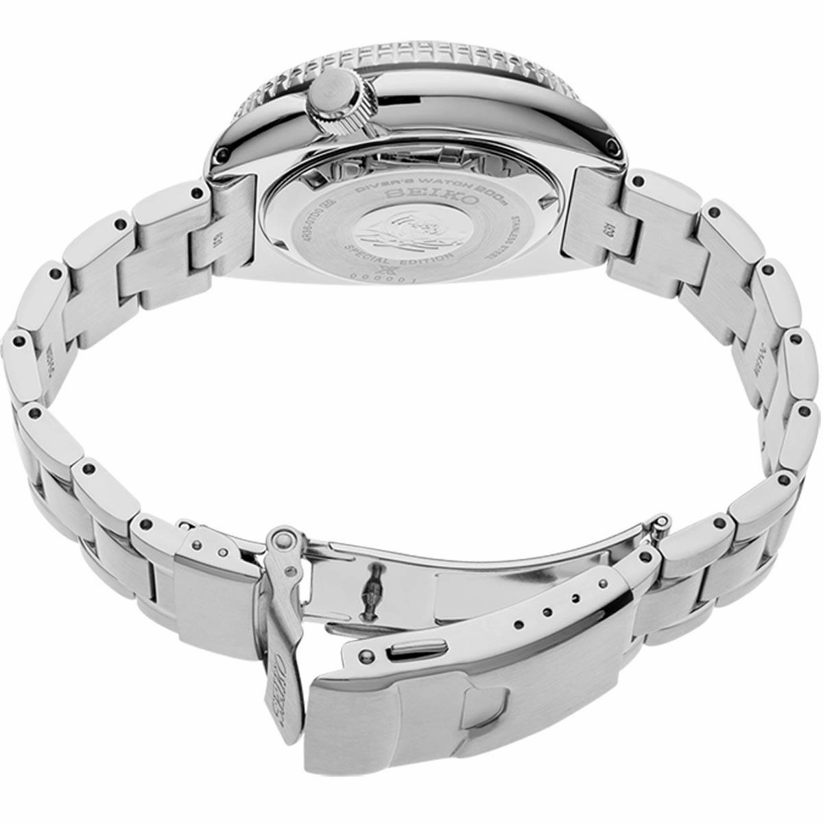 Seiko Men's Automatic Watch - Prospex Padi Turtle Blue Dial SS Bracelet | SRPE99K1