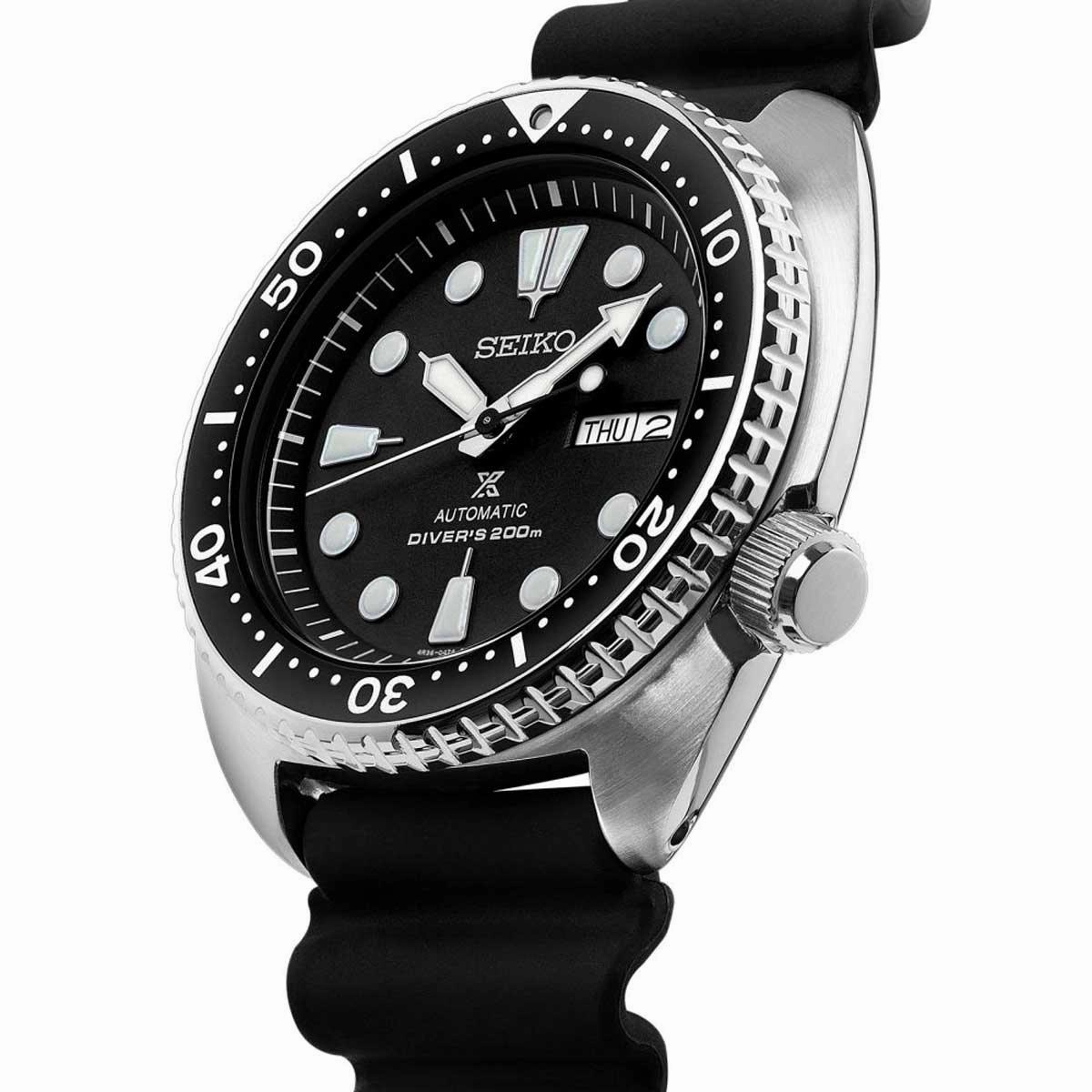 Seiko Men's Automatic Watch - Prospex Power Reserve Black Silicone Strap | SRPE93K1