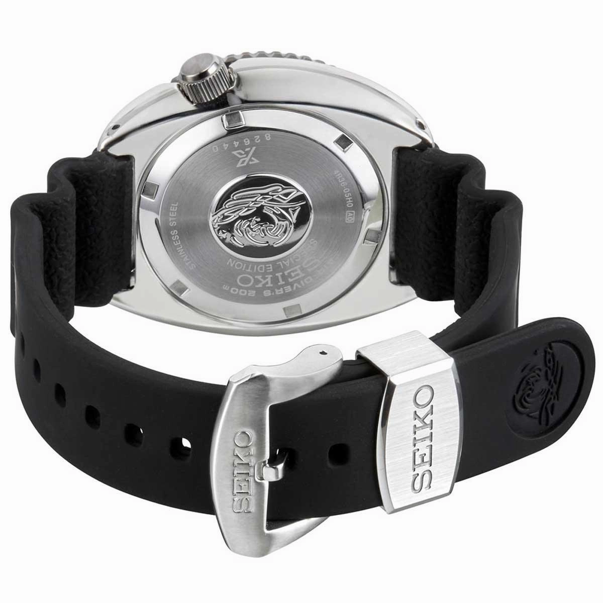 Seiko Men's Automatic Watch - Prospex Power Reserve Black Silicone Strap | SRPE93K1