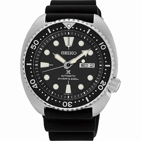 Seiko Men's Automatic Watch - Prospex Power Reserve Black Silicone Strap | SRPE93K1