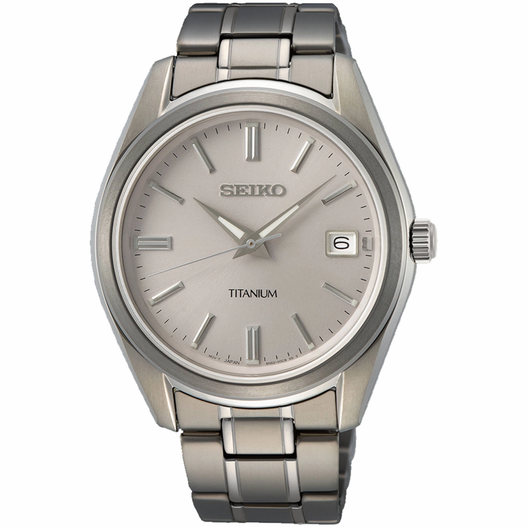 Seiko Men's Watch - Essentials Quartz Silver Dial Titanium Bracelet | SUR369