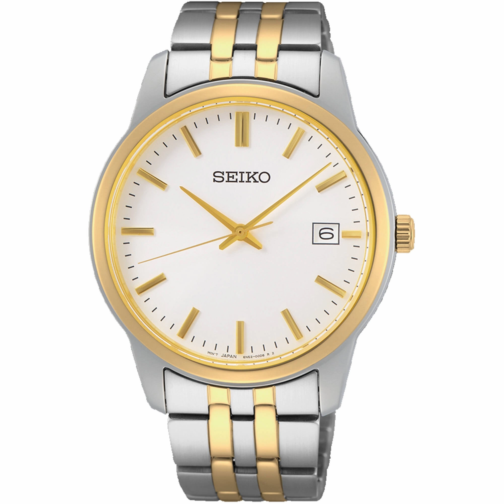 Seiko Men's Watch - Essentials White Dial Plated Stainless Steel Bracelet | SUR402