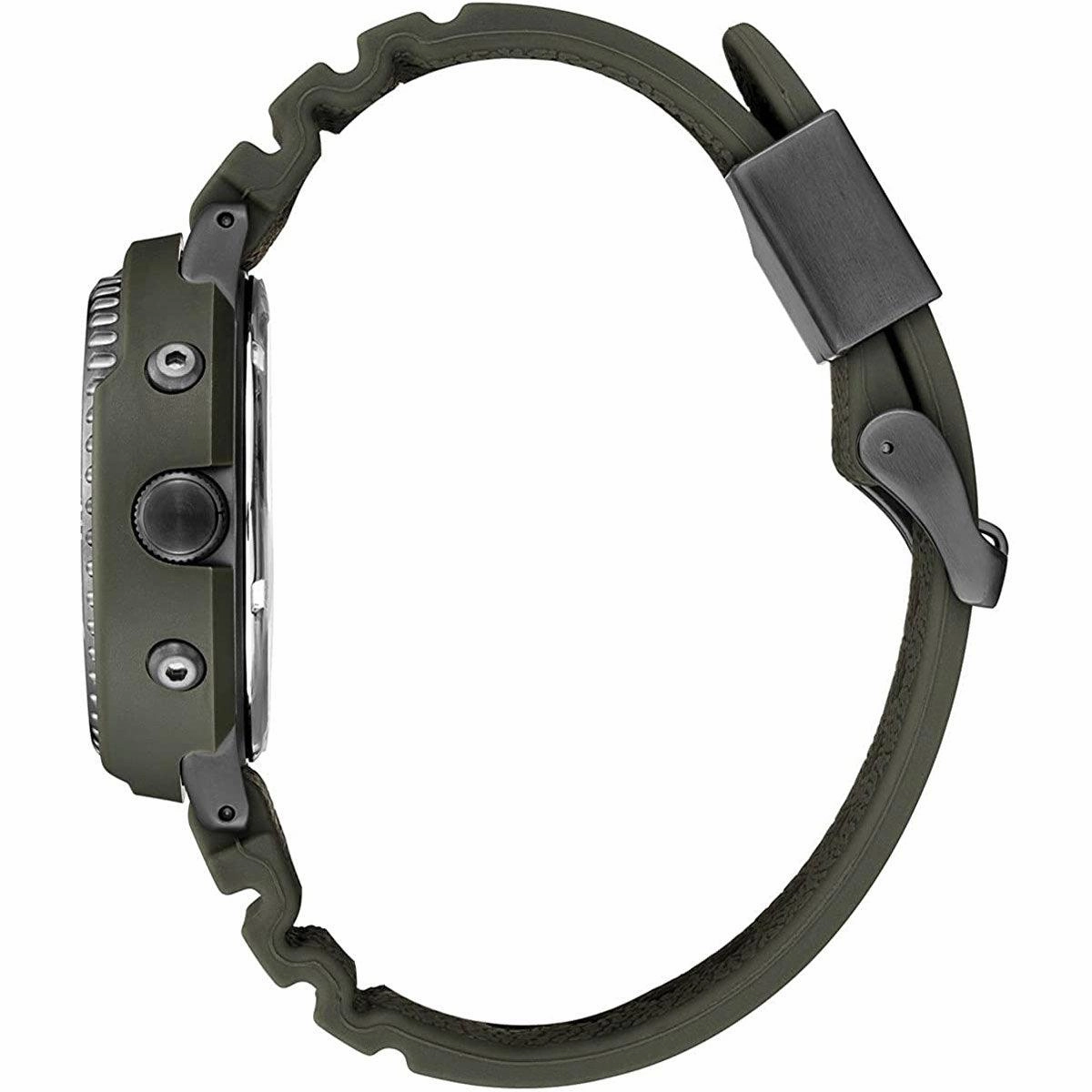 Seiko Men's Watch - Prospex Analog Digital Dial Dark Green Silicone Strap | SNJ031P1