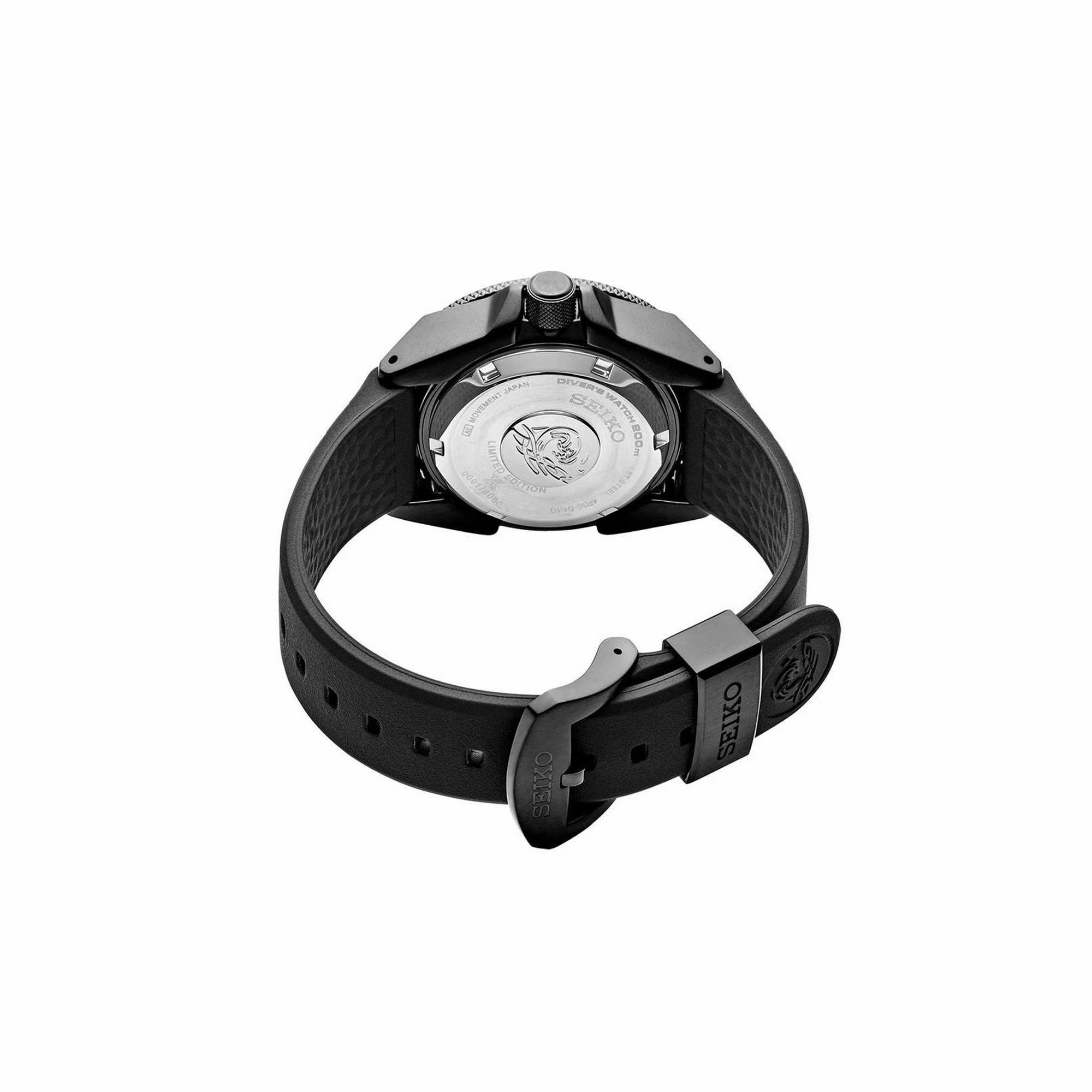 Seiko Men's Watch - Prospex Automatic Power Reserve Black Silicone Strap | SRPH11K1
