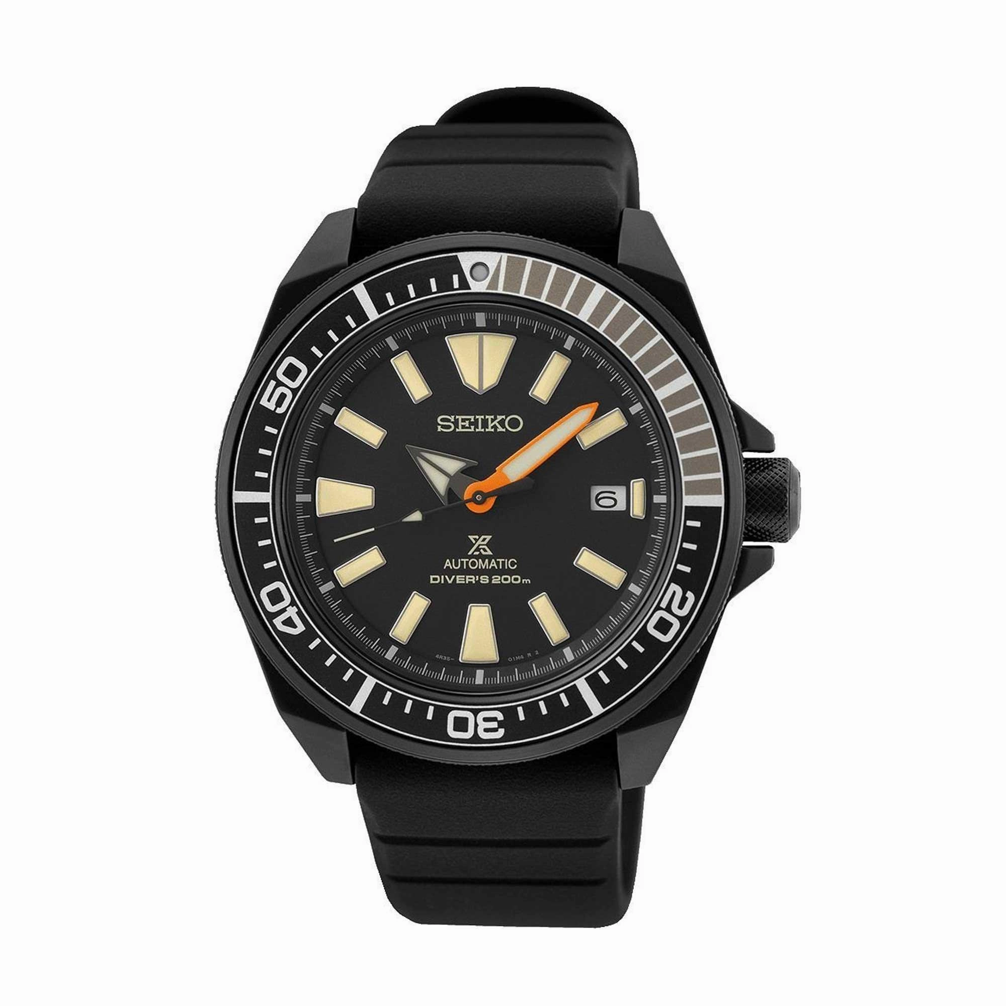 Seiko Men's Watch - Prospex Automatic Power Reserve Black Silicone Strap | SRPH11K1