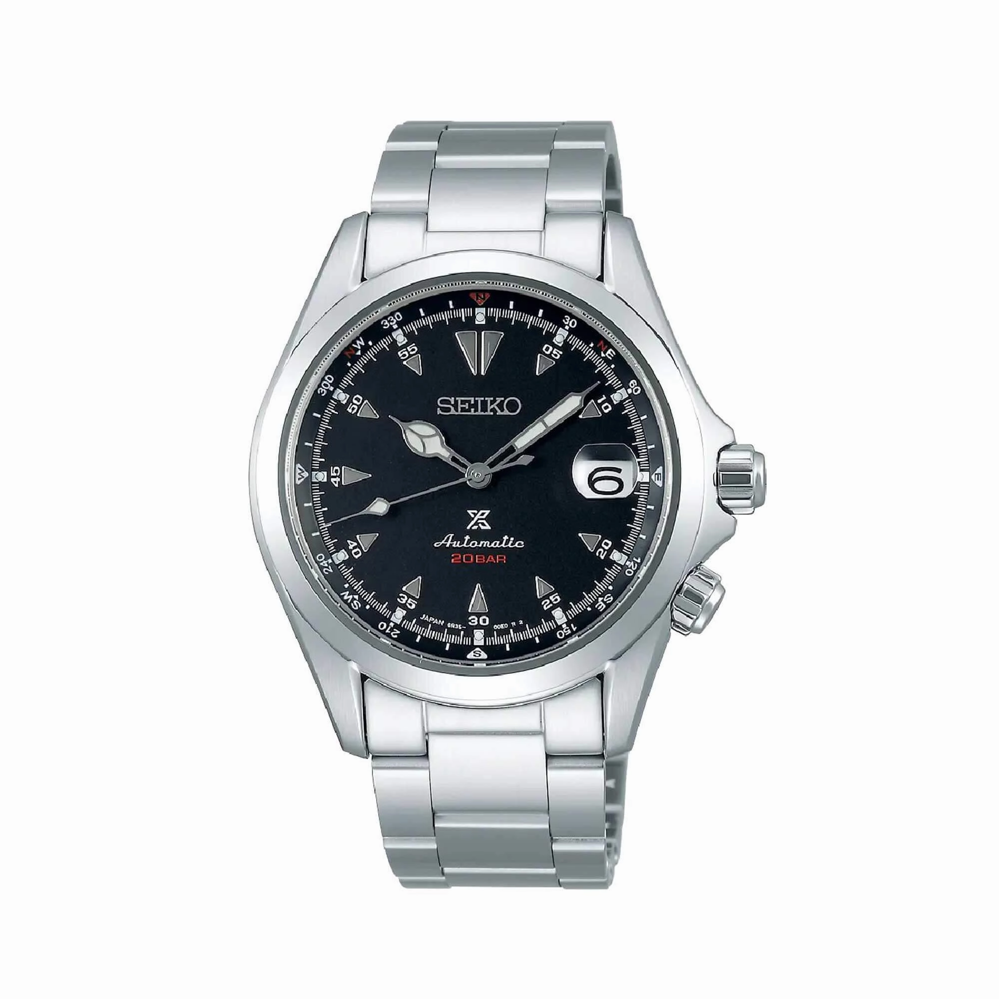 Seiko Men's Watch - Prospex Automatic Power Reserve Silver Steel Bracelet | SPB117J1