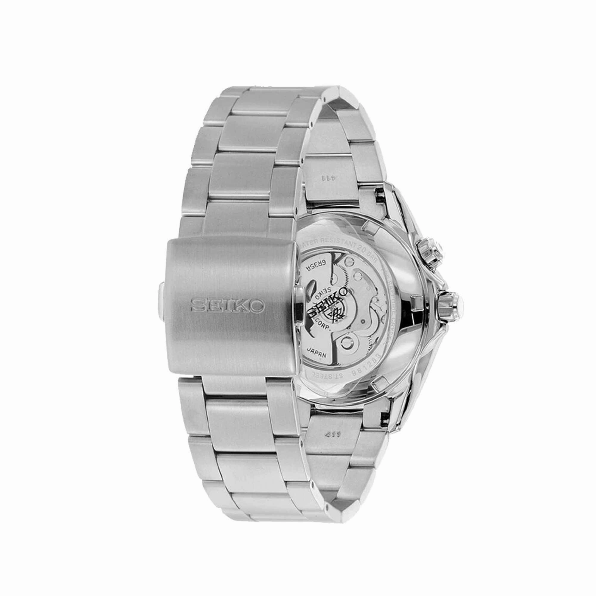 Seiko Men's Watch - Prospex Automatic Power Reserve Silver Steel Bracelet | SPB117J1