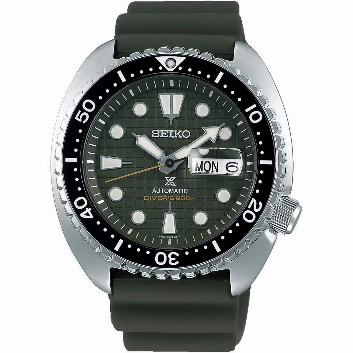 Seiko Men's Watch - Prospex Sea King Turtle Power Reserve Silicone Strap | SRPE05K1