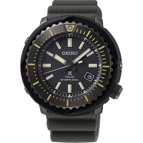 Seiko Men's Watch - Prospex Solar Powered Quartz Military Green Strap | SNE543P1