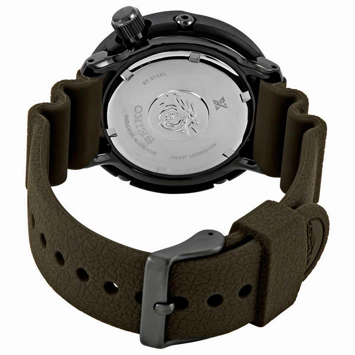 Seiko Men's Watch - Prospex Solar Powered Quartz Military Green Strap | SNE543P1