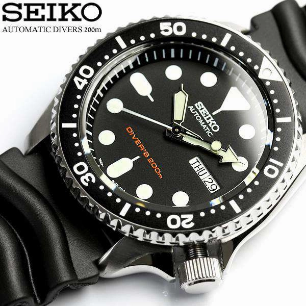 SEIKO SKX007K Automatic Rubber Strap Watch for Men