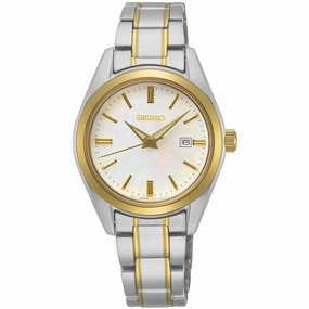 Seiko Women's Watch - Classic White MOP Dial TT Stainless Steel Bracelet | SUR636P1