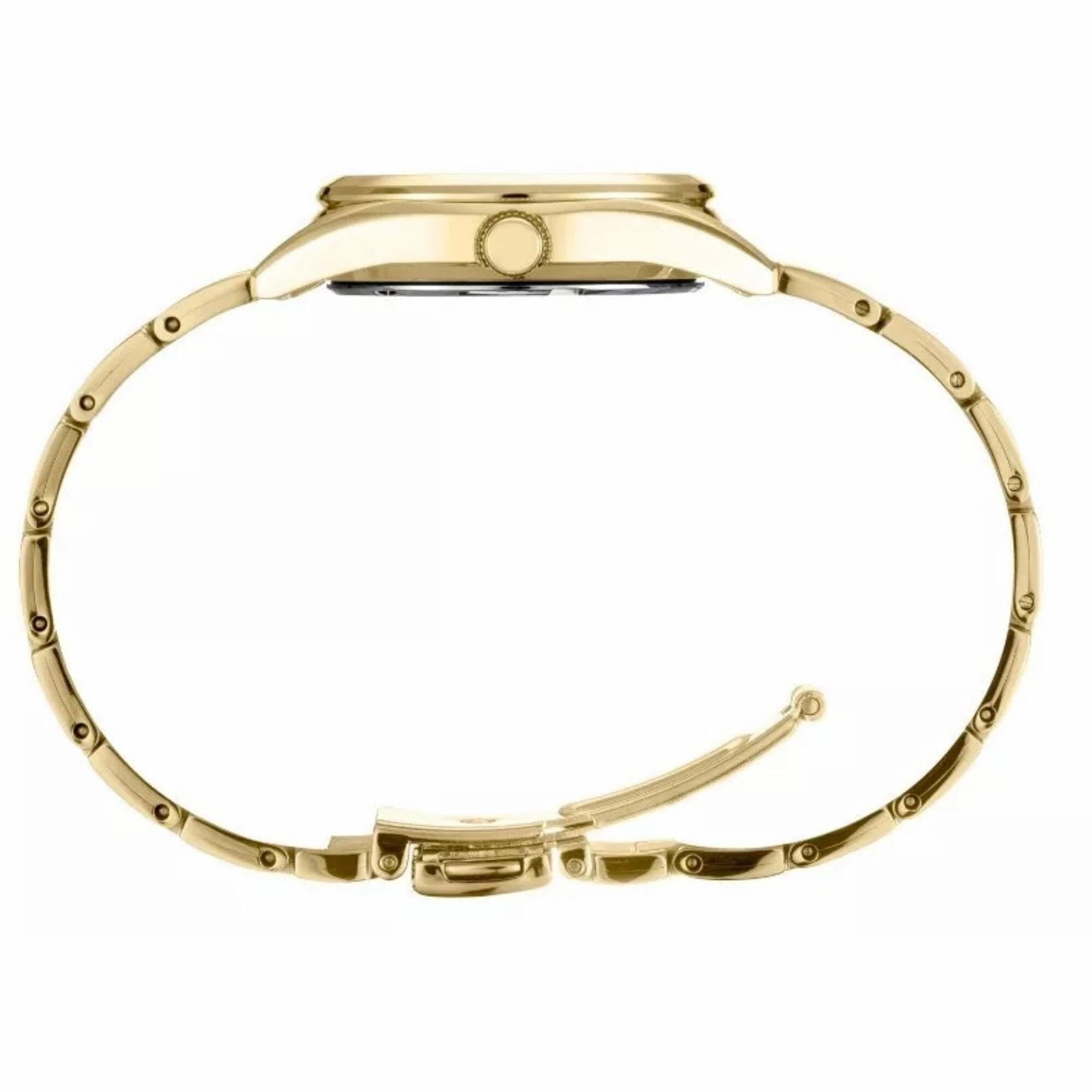 Seiko Women's Watch - Essentials Quartz Silver Dial Yellow Gold Bracelet | SUR632