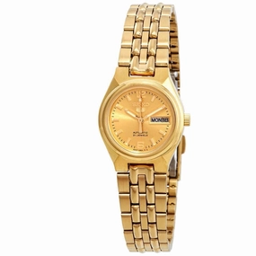 Seiko Women's Watch - Series 5 Automatic Gold Dial Plated Steel Bracelet | SYME46
