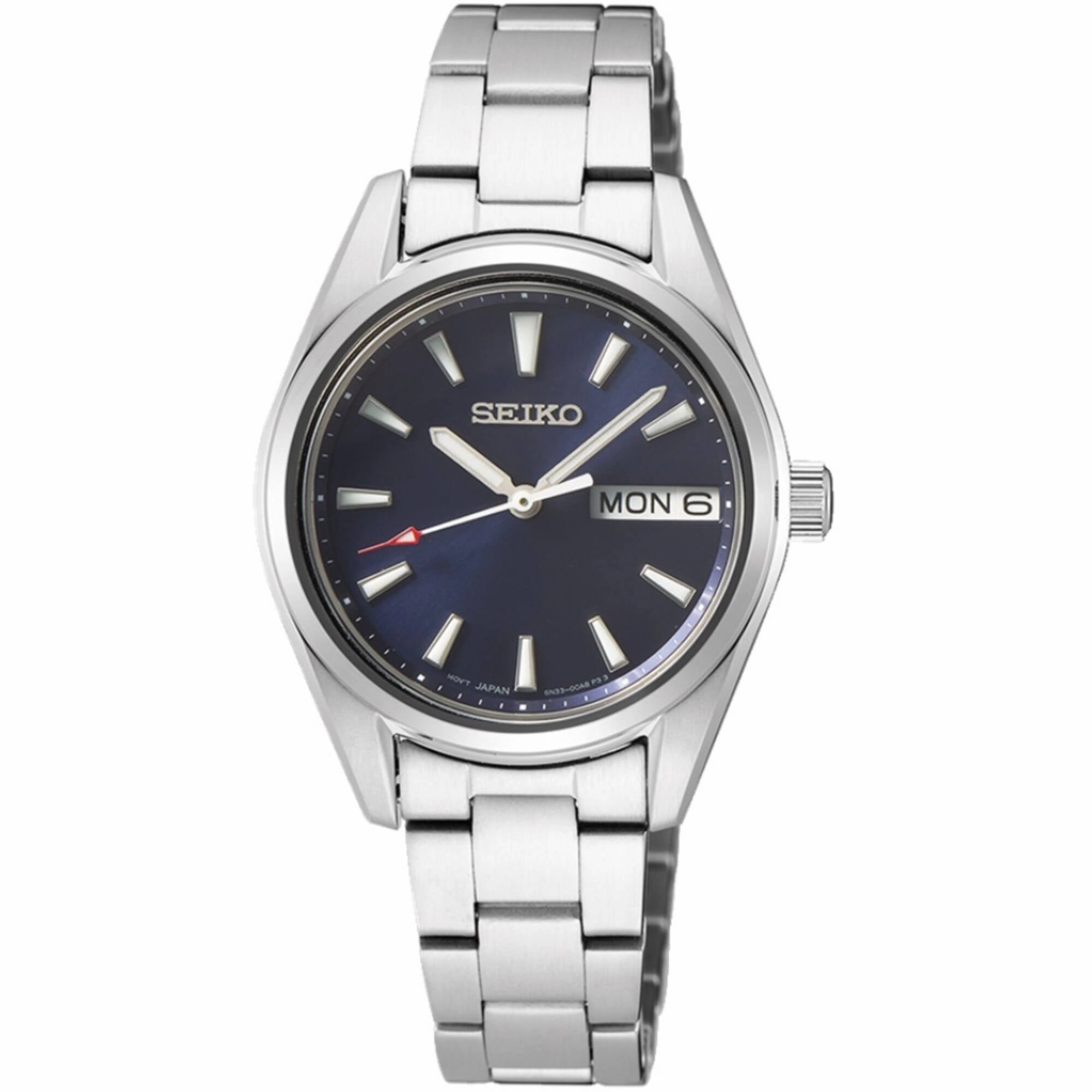 Seiko Women's Watch Classic Quartz Blue Dial Stainless Steel Bracelet SUR353P1