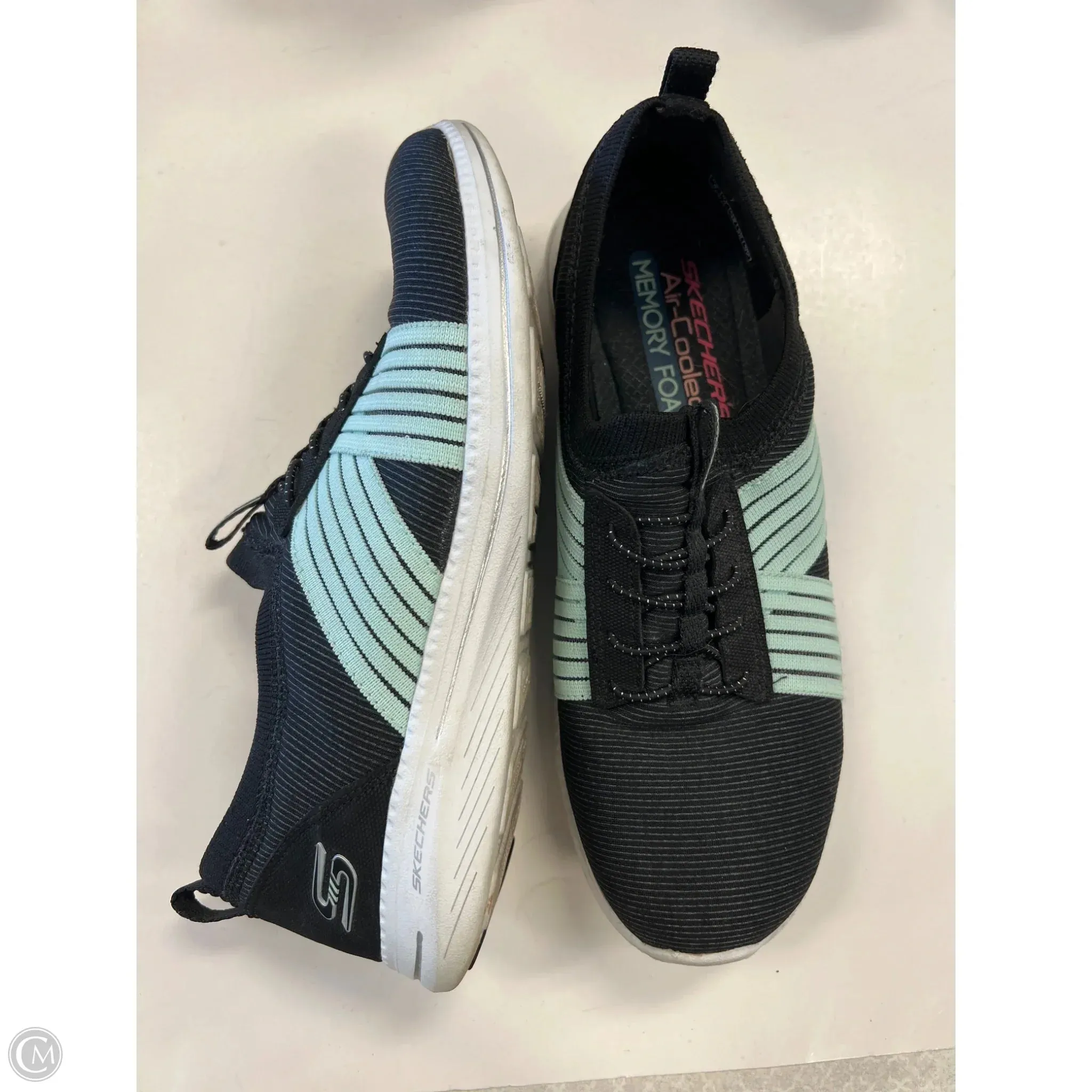 Shoes Athletic By Skechers In Black & Blue, Size: 8 skechers