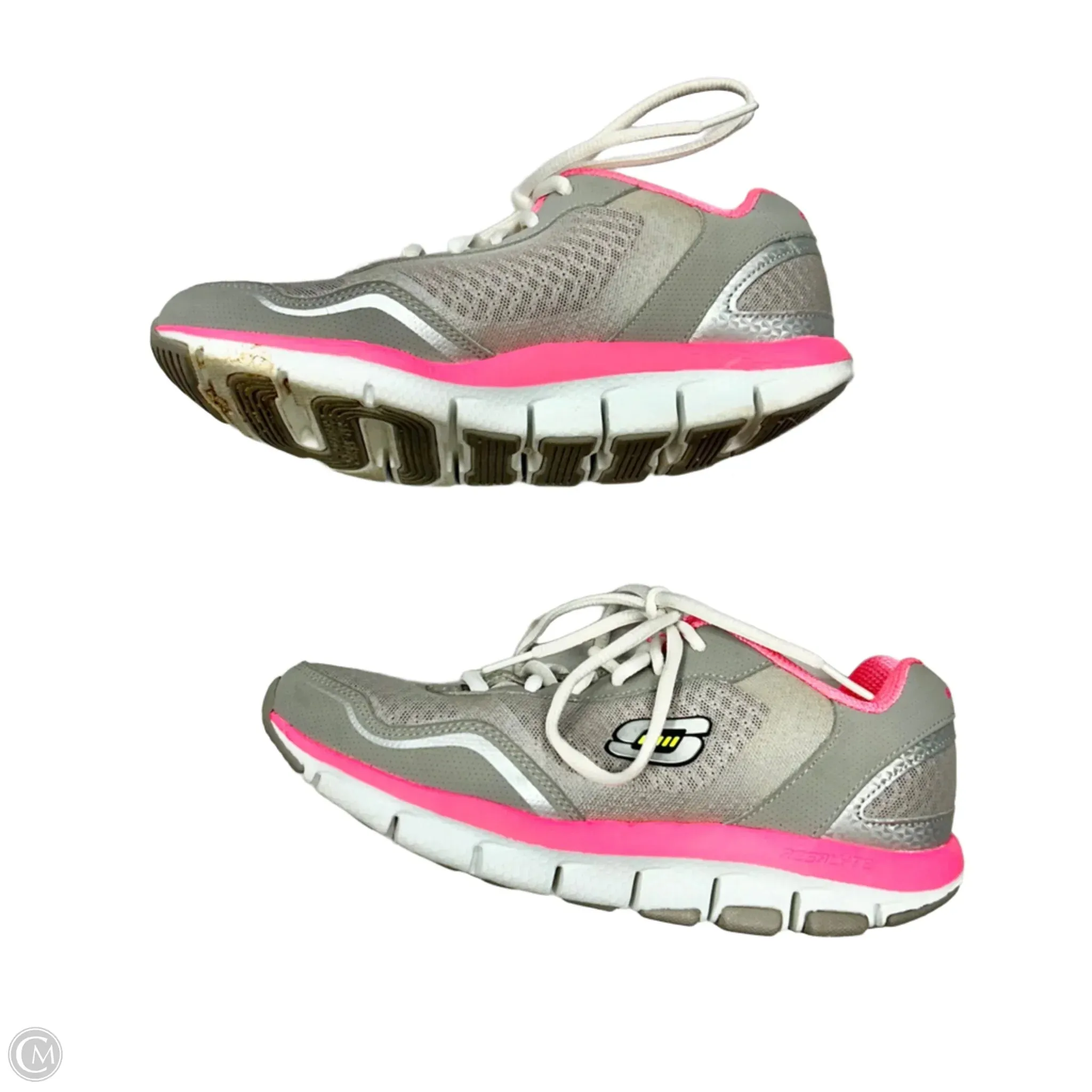 Shoes Athletic By Skechers In Grey & Pink, Size: 6 skechers
