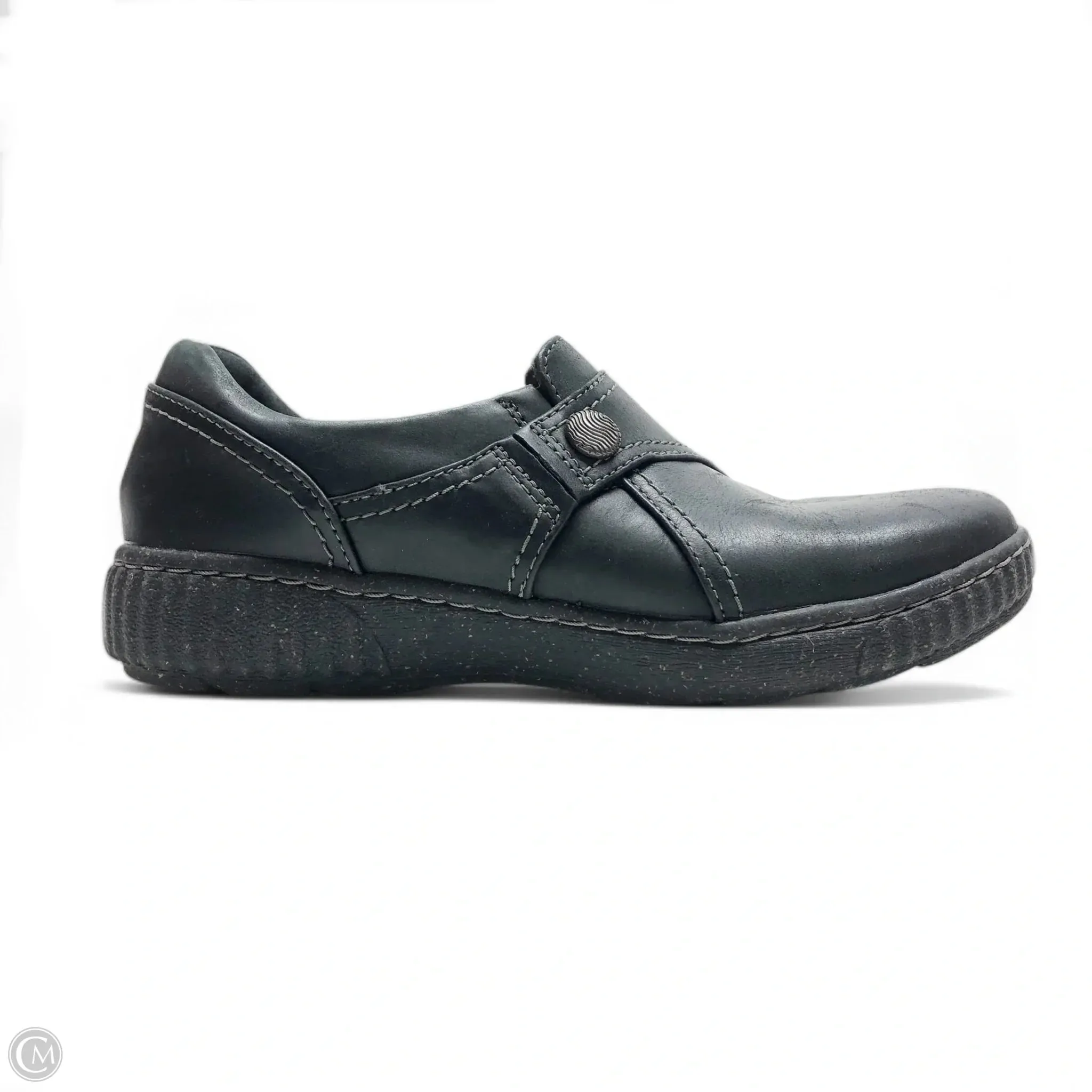 Shoes Flats By Clarks In Black, Size: 7