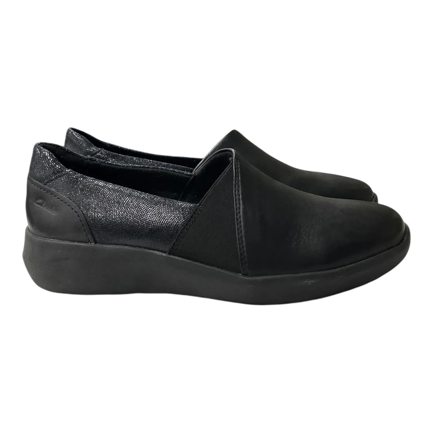 Shoes Flats By Clarks In Black, Size:8.5