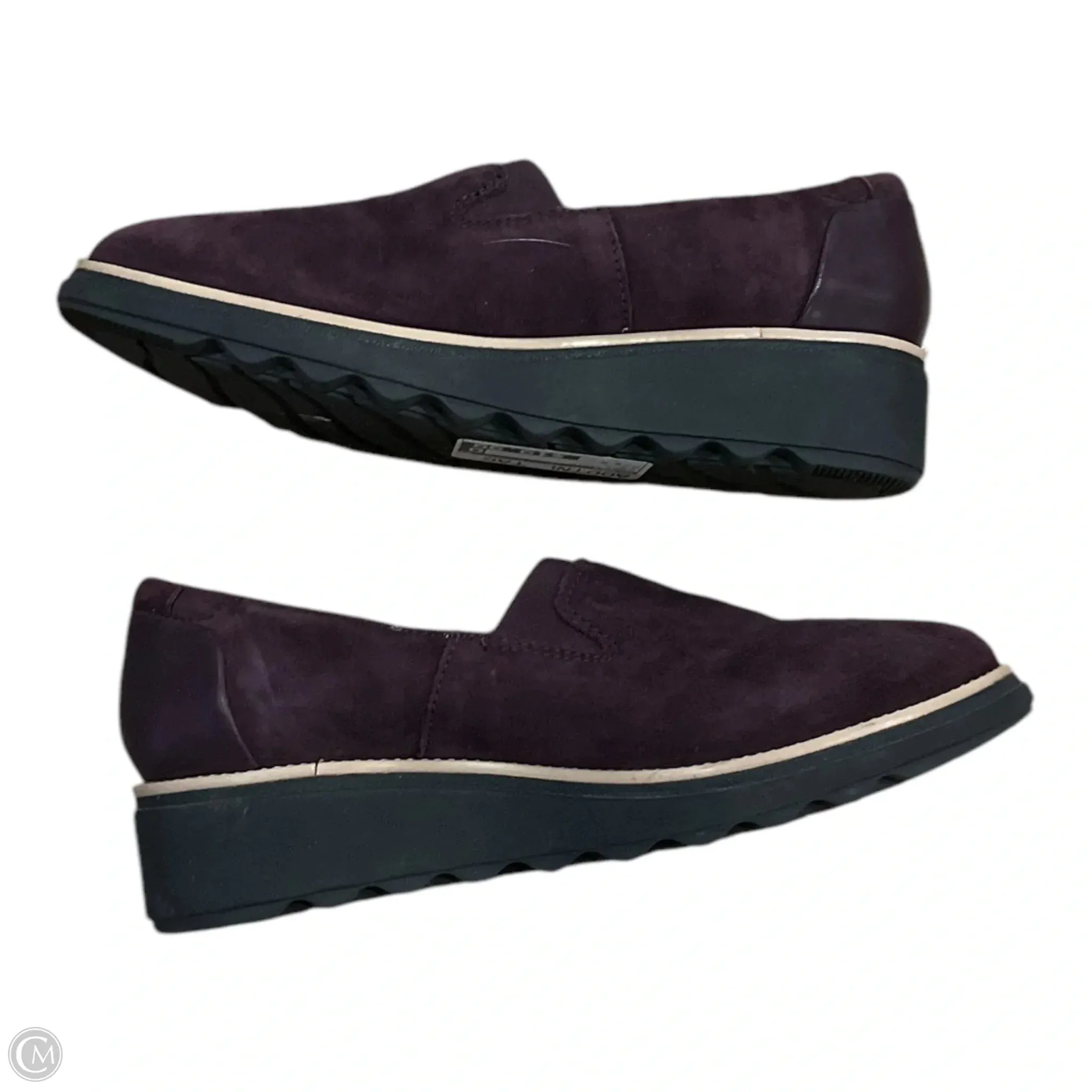 Shoes Flats By Clarks In Purple, Size: 6.5