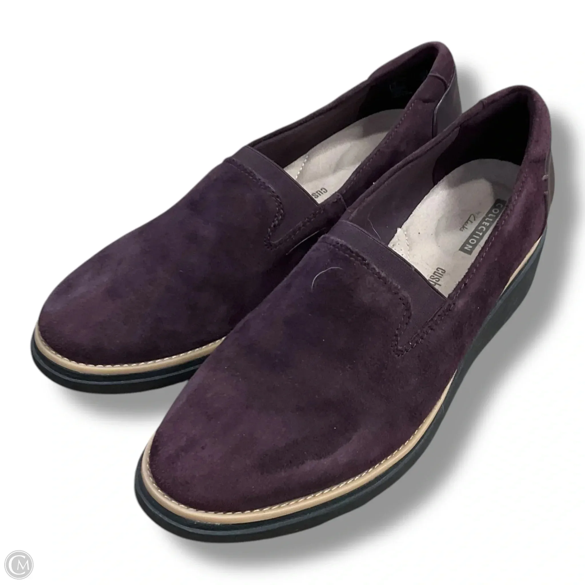 Shoes Flats By Clarks In Purple, Size: 6.5