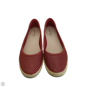 Shoes Flats By Clarks In Red, Size: 8