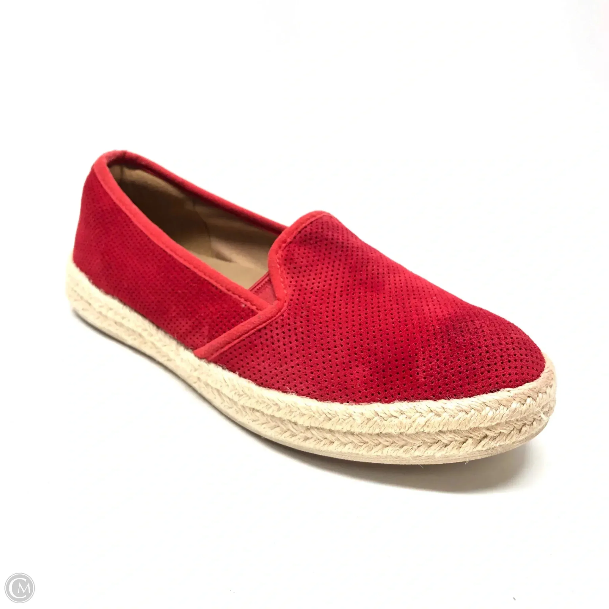 Shoes Flats By Clarks In Red, Size: 8