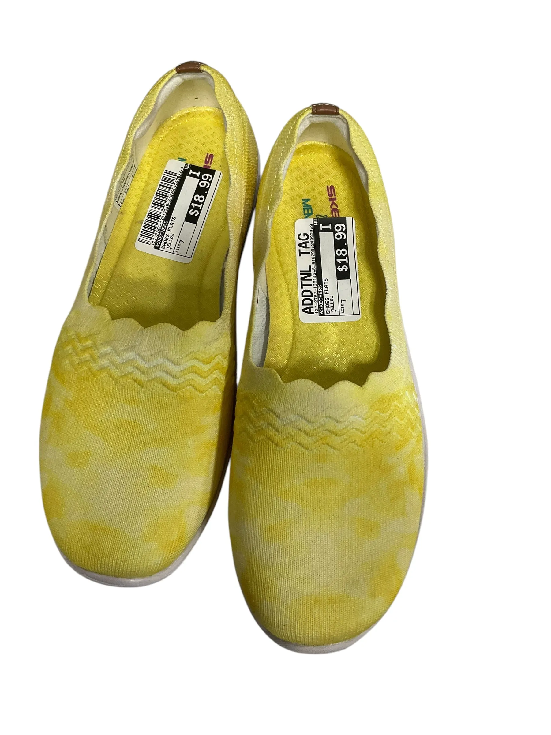 Shoes Flats By Skechers In Yellow, Size: 7 skechers