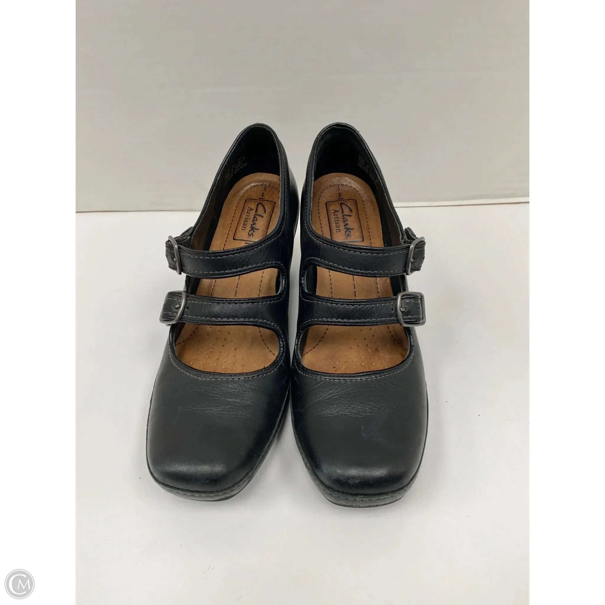Shoes Heels Block By Clarks In Black, Size: 8