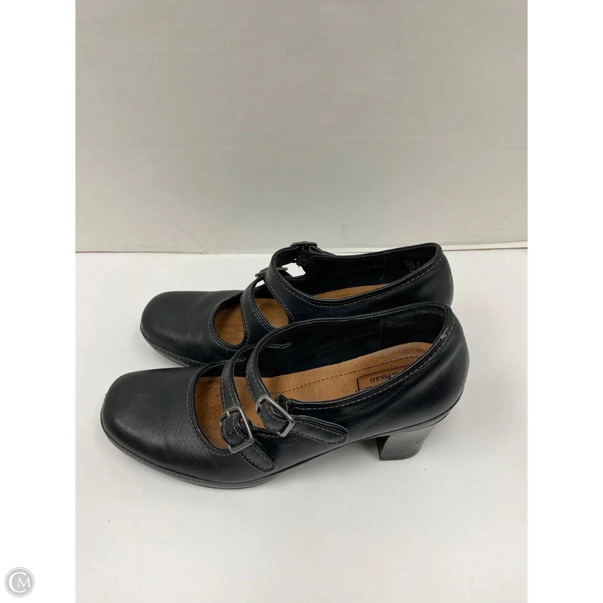 Shoes Heels Block By Clarks In Black, Size: 8