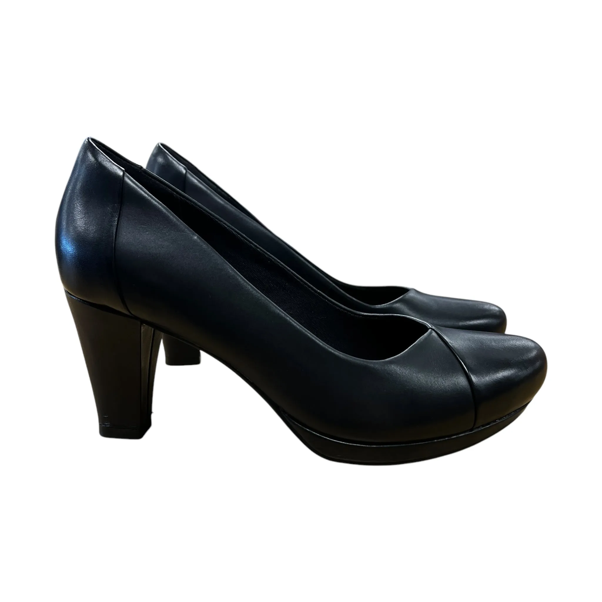 Shoes Heels Block By Clarks In Black, Size:8.5