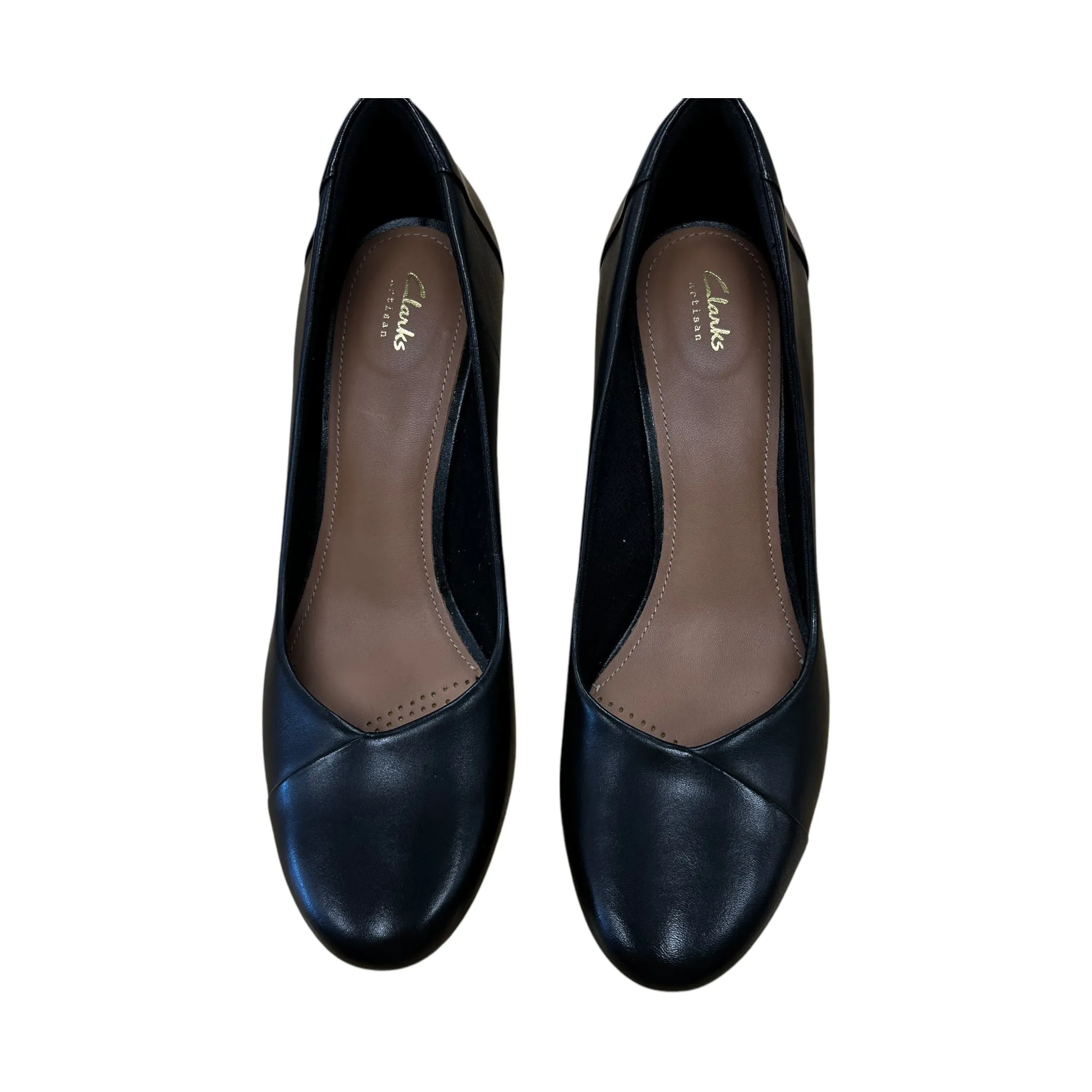 Shoes Heels Block By Clarks In Black, Size:8.5