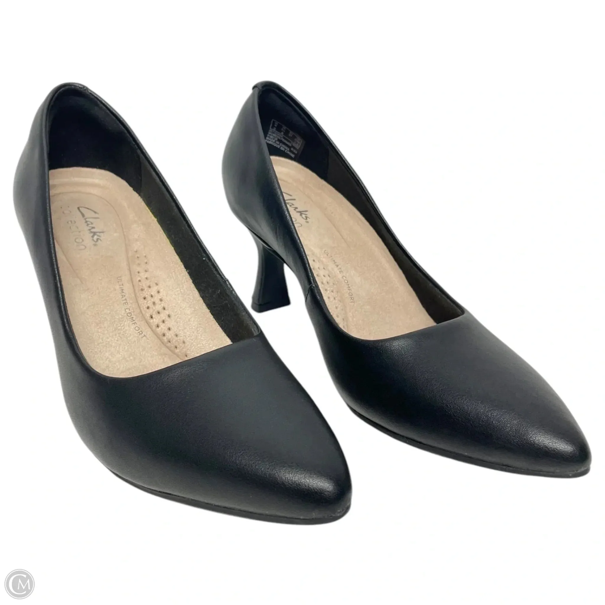 Shoes Heels Kitten By Clarks In Black, Size: 6.5