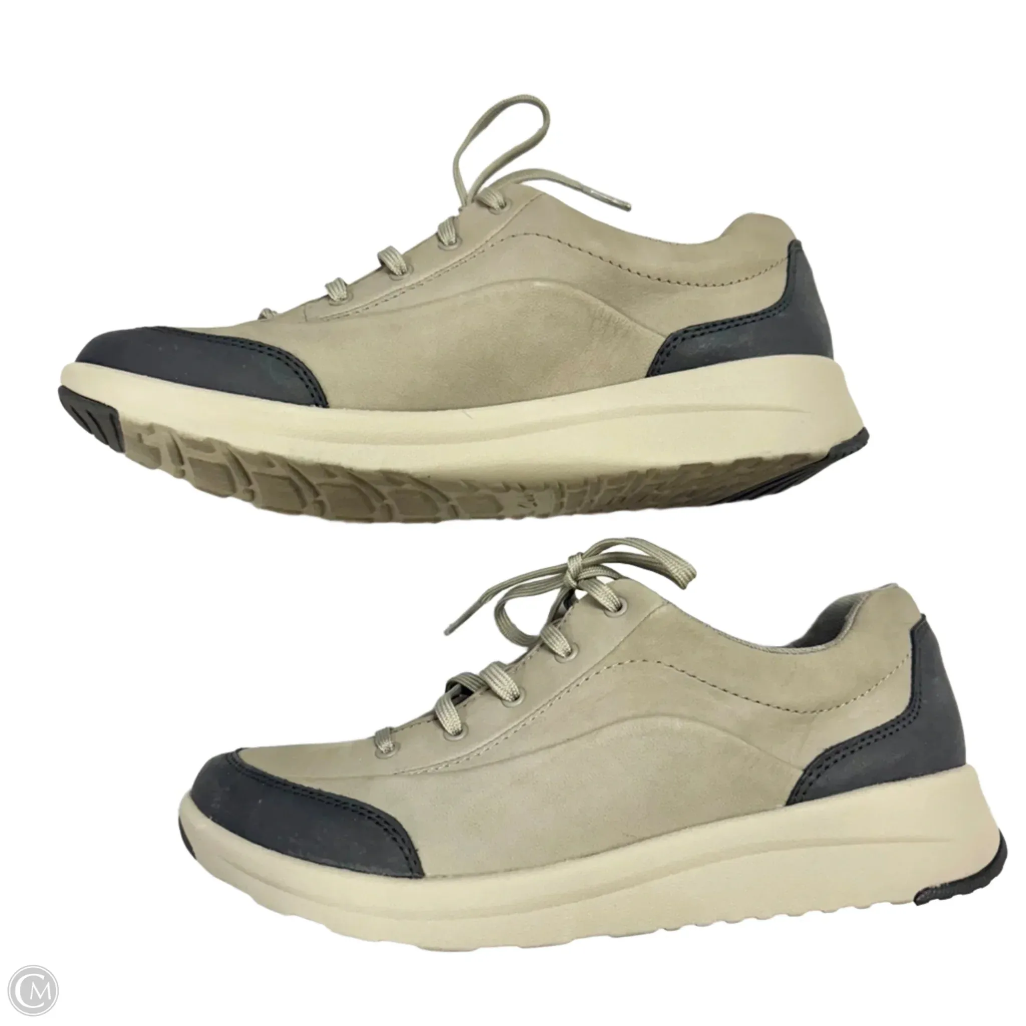 Shoes Sneakers By Clarks In Black & Grey, Size: 8.5